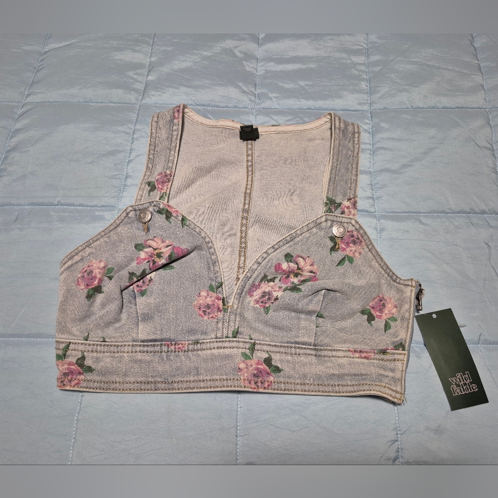 Floral Denim Top